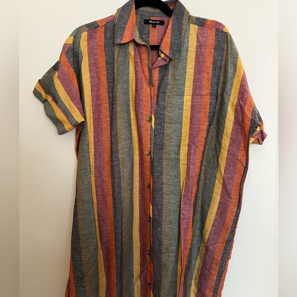 Madewell Linen Shirt Dress
